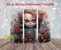 20oz Tumbler Sublimation Transfer - Halloween Doll