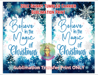 Tumbler Carrier with Strap  Tumbler Carrier  Sublimation Transfers  Sublimation Transfer  Sublimation Print  20oz Tumbler Carrier Sublimation Transfer  Christmas Transfer  Magic of Christmas Sublimation Print