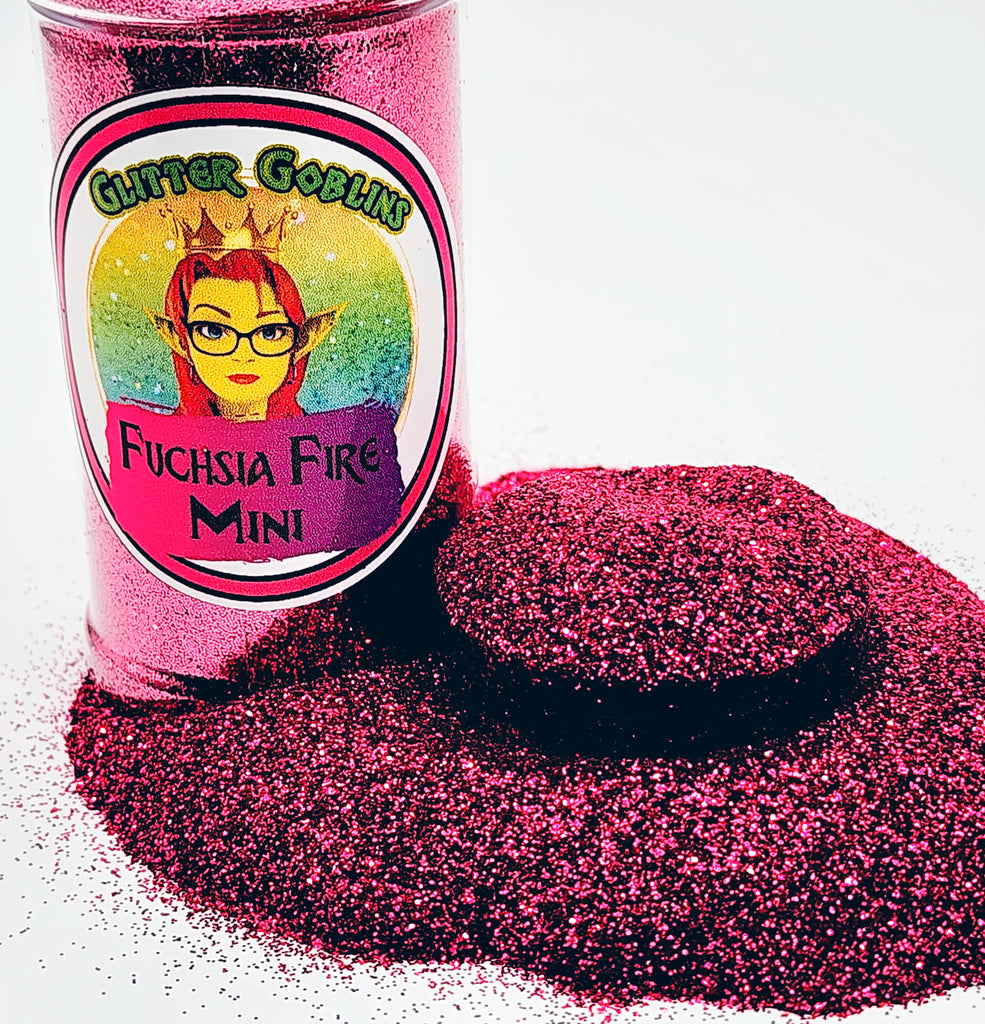 Fuchsia Fire Mini - Fuchsia Pink Metallic Glitter – Glitter Goblins
