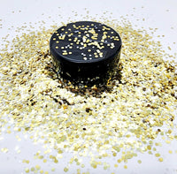 Medium chunky mix of gold and silver glitter 