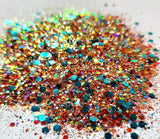 Teal Glitter  Orange Glitter  Mix Glitter  Iridescent Chunky  Holographic Glitter  Holographic  Chunky Glitter
