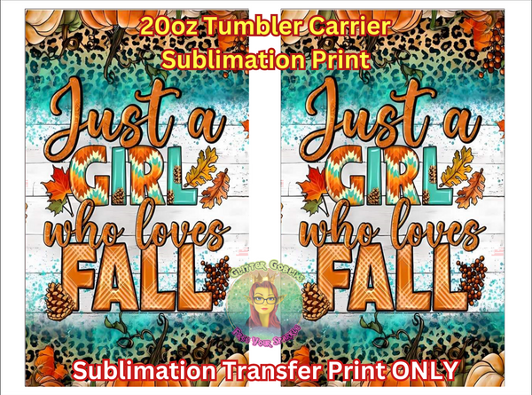 Sublimation Transfers  Sublimation Transfer  Sublimation Print  20oz Tumbler Carrier Sublimation Transfer  Tumbler Carrier  Tumbler Carrier with Strap  Fall Sublimation Print