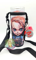 Halloween Doll - 20oz Sublimation Tumbler with Tumbler Carrier