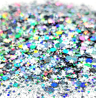 Holographic Glitter, Glitter, Silver Chunky Glitter, Chunky Glitter, Silver Glitter, Mix Glitter, Star Glitter