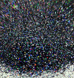 Black Holographic Glitter, Fine Glitter, Black Glitter, Glitter, Black Glitter