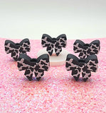 Cow Print Bow Straw Topper | 3D Printed Charms for Stanley 10mm | Black and White