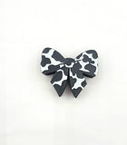 Cow Print Bow Straw Topper | 3D Printed Charms for Stanley 10mm | Black and White