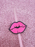 Lips Straw Topper | 3D Printed Charm | Kiss | 8.5mm
