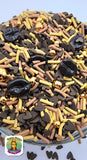 Coffee Bar Sprinkles – Brown Tan Hearts, Gold Beads, Coffee Beans