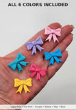 Mini Bow Variety Pack | 3D Printed Flat Back Bows | Craft Embellishments | Foam Clay Accessories | DIY Decor | Set of 6 12 24