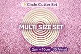 Circle Cookie Cutter Set | 3D Printed Round Cutters | Set of 9