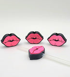 Lips Straw Topper | 3D Printed Charm | Kiss | 8.5mm