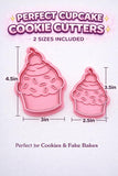 Cupcake Cookie Cutter Set - 2 Sizes