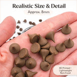 Fake Bake Chocolate Chips | Realistic 3D Printed Sprinkles | Clay & Foam Craft Supplies | Decoden, Slime, Tumbler Topper Decor