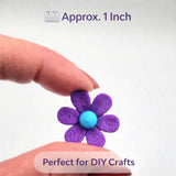 Mini Flower Embellishments | 3D Printed Flowers | Foam Clay Accessories | Tumbler Topper Pieces | DIY Craft Supplies | Resin Crafts | Purple