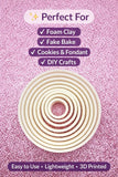 Circle Cookie Cutter Set | 3D Printed Round Cutters | Set of 9