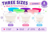 3D Cupcake Liners Set of 3 Sizes, Fake Bake Supplies - Foam Clay Accessories