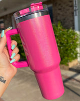 Tumblers  Cup Blanks  Blank Cups  40oz Tumbler with Handle  Hot Pink Tumbler