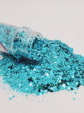 Chunky Glitter, Teal Glitter, Turquoise Glitter, Blue Glitter, Glitter Tumbler, Epoxy Art