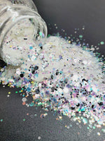 Glitter, Chunky Glitter, White Glitter Mix, Iridescent Glitter, Tumbler Supplies, Craft Supplies