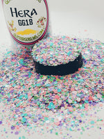 Chunky Glitter Mix, Pastel glitter, Pink Glitter, Purple Glitter, Blue Glitter, Mint Glitter