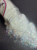 Magic Wand - White Translucent / Iridescent Glitter Mix