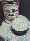 Magic Wand - White Translucent / Iridescent Glitter Mix