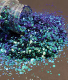 Medusa - Chunky Color Shift Blue / Green / Purple Glitter